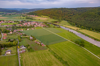 Wahmbeck von Westen in Bodenfelde im Bundesland Niedersachsen, Deutschland