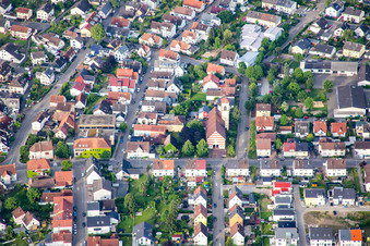 St. Ursula Kirche im Ortsteil Neuburgweier in Rheinstetten im Bundesland Baden-Württemberg, Deutschland