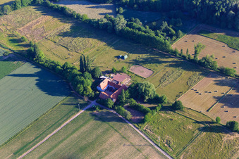 Luftbild von Gestüt am Erlenbach im Ortsteil Drusweiler in Oberhausen im Bundesland Rheinland-Pfalz, Deutschland