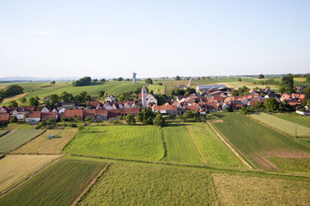 Oberrœdern im Bundesland Bas-Rhin, Frankreich aus der Luft