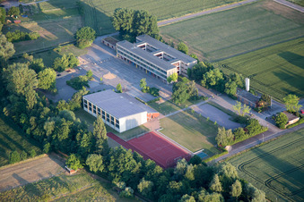 Ortsteil Ingenheim in Billigheim-Ingenheim im Bundesland Rheinland-Pfalz, Deutschland aus der Vogelperspektive