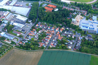 Pirminiusstr in Herxheim bei Landau im Bundesland Rheinland-Pfalz, Deutschland