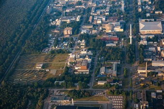 Leopoldshafen, KIT Campus Nord in Eggenstein-Leopoldshafen im Bundesland Baden-Württemberg, Deutschland von oben