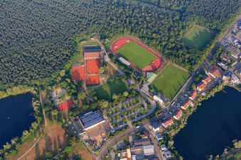 Waldseestadion des  TC Waldsee e.V. Forst und Waldseehalle im Bundesland Baden-Württemberg, Deutschland