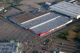 Luftbild von Möbel ROLLER Waghäusel-Wiesental im Bundesland Baden-Württemberg, Deutschland