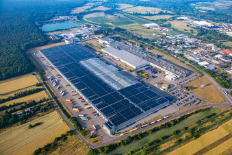 Goodyear Dunlop Tyres Germany in Philippsburg im Bundesland Baden-Württemberg, Deutschland aus der Luft