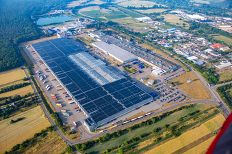 Goodyear Dunlop Tyres Germany in Philippsburg im Bundesland Baden-Württemberg, Deutschland von oben gesehen
