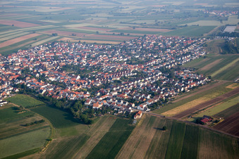 Luftbild von Ortsteil Mechtersheim in Römerberg im Bundesland Rheinland-Pfalz, Deutschland