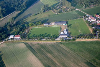 Luftbild von Sportplatz TuS 1914 eV im Ortsteil Mechtersheim in Römerberg im Bundesland Rheinland-Pfalz, Deutschland