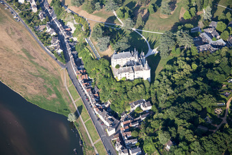 Drohnenaufname von Chaumont-sur-Loire im Bundesland Loir-et-Cher, Frankreich