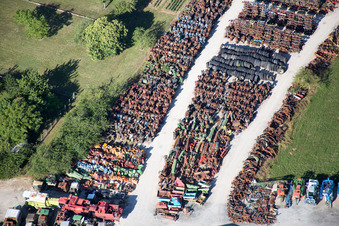 Talcy im Bundesland Loir-et-Cher, Frankreich aus der Drohnenperspektive