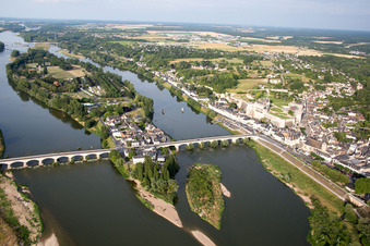 Luftaufnahme von Ortsteil Nord-Nord Est in Amboise im Bundesland Indre-et-Loire, Frankreich