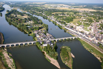 Ortsteil Nord-Nord Est in Amboise im Bundesland Indre-et-Loire, Frankreich von oben