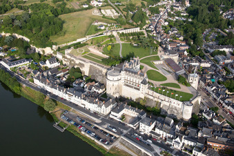 Amboise im Bundesland Indre-et-Loire, Frankreich aus der Luft betrachtet