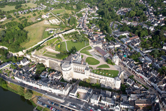 Drohnenaufname von Amboise im Bundesland Indre-et-Loire, Frankreich