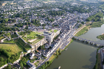 Luftbild von Amboise im Bundesland Indre-et-Loire, Frankreich