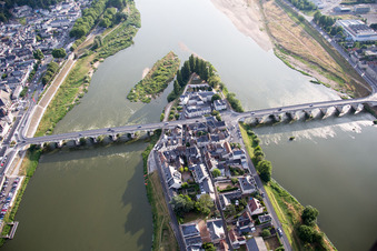 Amboise im Bundesland Indre-et-Loire, Frankreich von oben