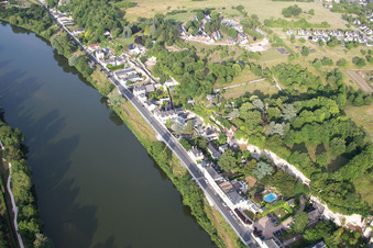 Amboise im Bundesland Indre-et-Loire, Frankreich vom Flugzeug aus