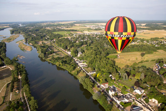 Amboise im Bundesland Indre-et-Loire, Frankreich aus der Vogelperspektive