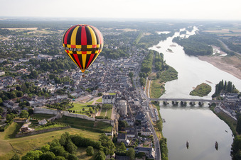 Drohnenaufname von Amboise im Bundesland Indre-et-Loire, Frankreich