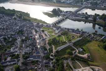 Amboise im Bundesland Indre-et-Loire, Frankreich von oben
