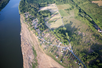 Luftaufnahme von Chaumont-sur-Loire im Bundesland Loir-et-Cher, Frankreich