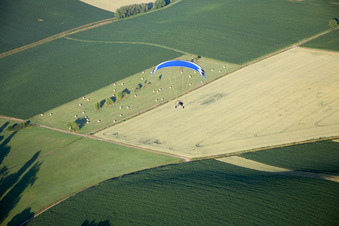 Neewiller-près-Lauterbourg im Bundesland Bas-Rhin, Frankreich vom Flugzeug aus