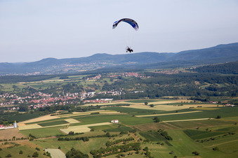 Luftbild von Gœrsdorf im Bundesland Bas-Rhin, Frankreich