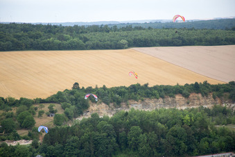 Vaucouleurs im Bundesland Meuse, Frankreich aus der Vogelperspektive