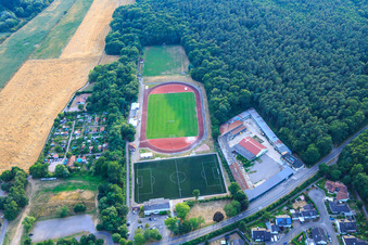 Luftbild von Franz-Hage Stadion in Bellheim im Bundesland Rheinland-Pfalz, Deutschland