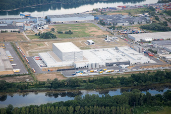 Luftbild von Wörth am Rhein, Industriegebiet Oberwald im Bundesland Rheinland-Pfalz, Deutschland