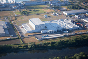 Wörth am Rhein, Industriegebiet Oberwald im Bundesland Rheinland-Pfalz, Deutschland aus der Luft