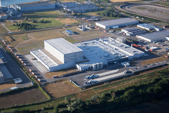 Wörth am Rhein, Industriegebiet Oberwald im Bundesland Rheinland-Pfalz, Deutschland von oben gesehen