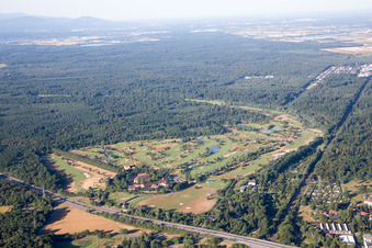 Luftbild von Karlsruhe, Golfclub im Ortsteil Beiertheim-Bulach im Bundesland Baden-Württemberg, Deutschland