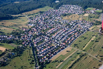 Ortsteil Schöllbronn in Ettlingen im Bundesland Baden-Württemberg, Deutschland aus der Luft