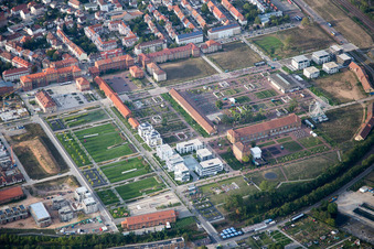 Landesgartenschau 2015 in Landau in der Pfalz im Bundesland Rheinland-Pfalz, Deutschland von oben