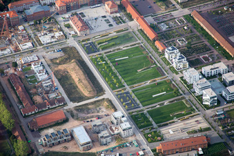 Landesgartenschau 2015 in Landau in der Pfalz im Bundesland Rheinland-Pfalz, Deutschland aus der Luft