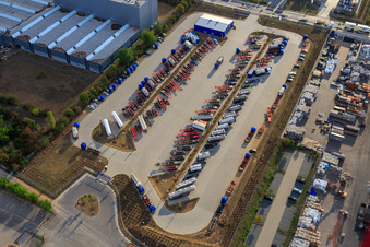 Industriegebiet Im Langgewan, Spedition Kube & Kubenz und  Hempt GmbH in Worms im Bundesland Rheinland-Pfalz, Deutschland