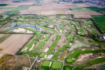 Gelände des Golfplatz Golfpark Biblis-Wattenheim *****GOLF absolute in Wattenheim im Ortsteil Nordheim im Bundesland Hessen, Deutschland aus der Drohnenperspektive