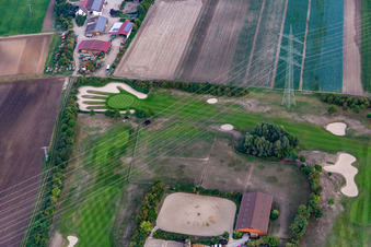 Luftaufnahme von Gelände des Golfplatz Golfpark Biblis-Wattenheim *****GOLF absolute in Wattenheim im Bundesland Hessen, Deutschland