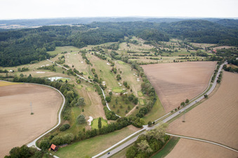 Luftbild von Gelände des Golfclub Schwäbisch Hall im Ortsteil Dörrenzimmern im Bundesland Baden-Württemberg, Deutschland