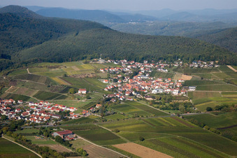 Ortsteil Gleiszellen in Gleiszellen-Gleishorbach im Bundesland Rheinland-Pfalz, Deutschland von oben