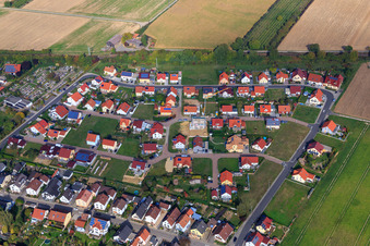 Luftbild von Neubaugebiet Im Unterfeld im Ortsteil Schaidt in Wörth am Rhein im Bundesland Rheinland-Pfalz, Deutschland