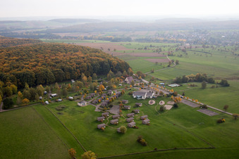 Luftbild von Oberbronn, Camping de l'Oasis im Bundesland Bas-Rhin, Frankreich