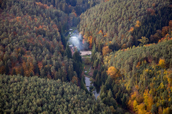 Schrägluftbild von Rothbach im Bundesland Bas-Rhin, Frankreich