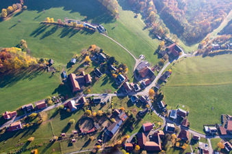 Luftbild von Ortsteil Breitenbuch in Kirchzell im Bundesland Bayern, Deutschland