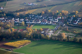 Schrägluftbild von Sportplätze im Ortsteil Ingenheim in Billigheim-Ingenheim im Bundesland Rheinland-Pfalz, Deutschland