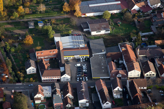 Ortsteil Ingenheim in Billigheim-Ingenheim im Bundesland Rheinland-Pfalz, Deutschland von einer Drohne aus