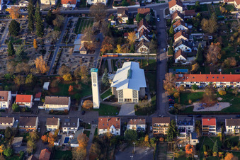 St.-Pius-Kirche in Kandel im Bundesland Rheinland-Pfalz, Deutschland