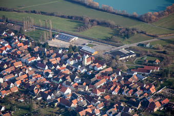 Spechahalle im Ortsteil Spöck in Stutensee im Bundesland Baden-Württemberg, Deutschland